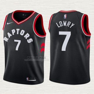 Maglia Kyle Lowry NO 7 Bambino Toronto Raptors Statement 2017-18 Nero