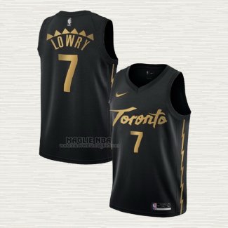 Maglia Kyle Lowry NO 7 Toronto Raptors Citta 2019-20 Nero