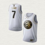 Maglia Kyle Lowry NO 7 Toronto Raptors Golden Edition Bianco