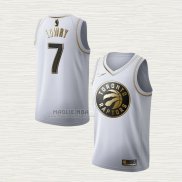Maglia Kyle Lowry NO 7 Toronto Raptors Golden Edition Bianco