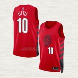 Maglia Nassir Little NO 10 Portland Trail Blazers Statement 2022-23 Rosso