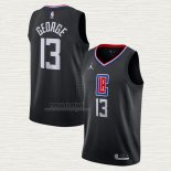 Maglia Paul George NO 13 Los Angeles Clippers Statement 2020-21 Nero