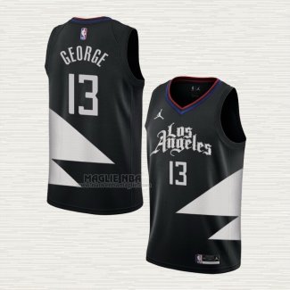 Maglia Paul George NO 13 Los Angeles Clippers Statement 2022-23 Nero