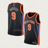 Maglia RJ Barrett NO 9 New York Knicks Citta 2022-23 Nero