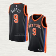 Maglia RJ Barrett NO 9 New York Knicks Citta 2022-23 Nero