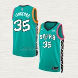 Maglia Romeo Langford NO 35 San Antonio Spurs Citta 2022-23 Verde