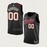 Maglia Scoot Henderson NO 00 Portland Trail Blazers Citta 2023-24 Nero