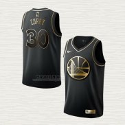 Maglia Stephen Curry NO 30 Golden State Warriors Golden Edition Nero