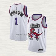Maglia Tracy Mcgrady NO 1 Toronto Raptors Classic Edition Bianco