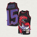 Maglia Vince Carter NO 15 Toronto Raptors Mitchell & Ness Big Face Nero