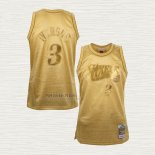 Maglia Allen Iverson NO 3 Philadelphia 76ers Mitchell & Ness 2000-01 Or