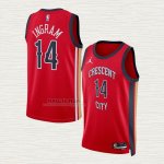 Maglia Brandon Ingram NO 14 New Orleans Pelicans Statement 2023-24 Rosso
