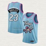 Maglia Fred Vanvleet NO 23 Toronto Raptors Citta 2020-21 Rosa Blu
