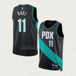Maglia Josh Hart NO 11 Portland Trail Blazers Citta 2022-23 Nero