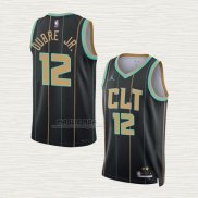 Maglia Kelly Oubre JR. NO 12 Charlotte Hornets Citta 2022-23 Nero