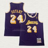 Maglia Kobe Bryant NO 24 Los Angeles Lakers Mitchell & Ness 2007-08 Viola