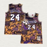Maglia Kobe Bryant NO 24 Los Angeles Lakers Mitchell & Ness Lunar New Year Viola