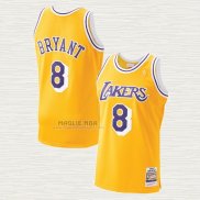 Maglia Kobe Bryant NO 8 Los Angeles Lakers Mitchell & Ness 1996-97 Giallo