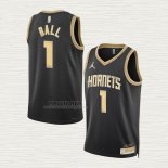 Maglia LaMelo Ball NO 1 Charlotte Hornets Select Series Or Nero
