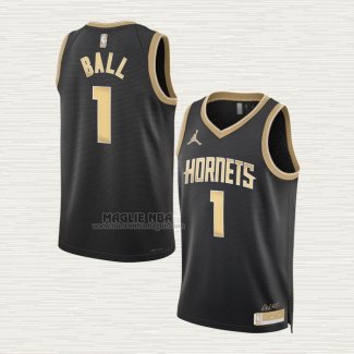 Maglia LaMelo Ball NO 1 Charlotte Hornets Select Series Or Nero