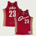Maglia LeBron James NO 23 Cleveland Cavaliers Mitchell & Ness 2003-04 Rosso