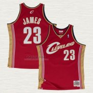 Maglia LeBron James NO 23 Cleveland Cavaliers Mitchell & Ness 2003-04 Rosso