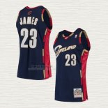 Maglia LeBron James NO 23 Cleveland Cavaliers Mitchell & Ness 2008-09 Blu