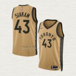Maglia Pascal Siakam NO 43 Toronto Raptors Citta 2023-24 Or