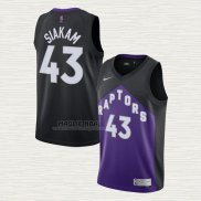 Maglia Pascal Siakam NO 43 Toronto Raptors Earned 2020-21 Nero Viola