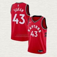 Maglia Pascal Siakam NO 43 Toronto Raptors Statement 2018 Rosso