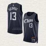 Maglia Paul George NO 13 Los Angeles Clippers Citta 2023-24 Blu