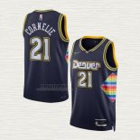 Maglia Petr Cornelie NO 21 Denver Nuggets Citta 2021-22 Blu