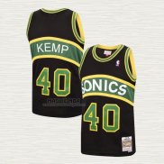 Maglia Shawn Kemp NO 40 Seattle SuperSonics Mitchell & Ness 1994-95 Nero