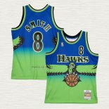 Maglia Steve Smith NO 8 Atlanta Hawks Mitchell & Ness 1996-97 Verde