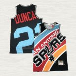 Maglia Tim Duncan NO 21 San Antonio Spurs Mitchell & Ness Big Face Nero