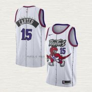 Maglia Vince Carter NO 15 Toronto Raptors Classic Edition Bianco