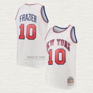 Maglia Walt Frazier NO 10 New York Knicks Mitchell & Ness Bianco