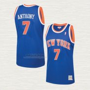 Maglia Carmelo Anthony NO 7 New York Knicks Mitchell & Ness 2012-13 Blu
