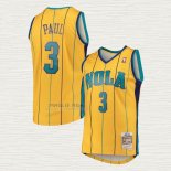 Maglia Chris Paul NO 3 Charlotte Hornets Mitchell & Ness 2010-11 Giallo