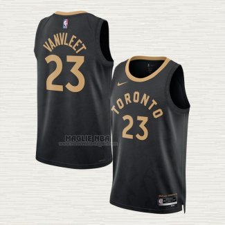 Maglia Fred Vanvleet NO 23 Toronto Raptors Citta 2022-23 Nero