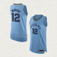 Maglia Ja Morant NO 12 Memphis Grizzlies Statement Autentico 2021-22 Blu