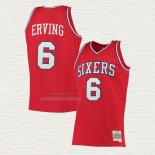 Maglia Julius Erving NO 6 Philadelphia 76ers Mitchell & Ness 1982-83 Rosso