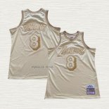 Maglia Kobe Bryant NO 8 Los Angeles Lakers Mitchell & Ness 1996-97 Or