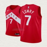 Maglia Kyle Lowry NO 7 Bambino Toronto Raptors Earned 2018-19 Rosso