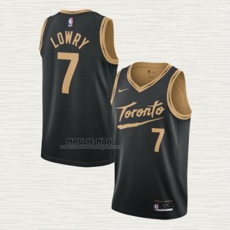 Maglia Kyle Lowry NO 7 Toronto Raptors Citta 2020-21 Nero