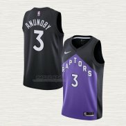 Maglia OG Anunoby NO 3 Toronto Raptors Earned 2020-21 Nero Viola