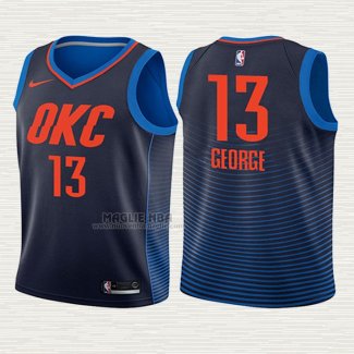 Maglia Paul George NO 13 Bambino Oklahoma City Thunder Statement 2017-18 Blu