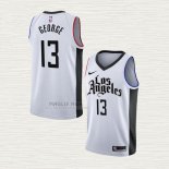 Maglia Paul George NO 13 Los Angeles Clippers Citta 2019-20 Bianco
