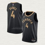 Maglia Scottie Barnes NO 4 Toronto Raptors Citta 2022-23 Nero