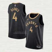 Maglia Scottie Barnes NO 4 Toronto Raptors Citta 2022-23 Nero